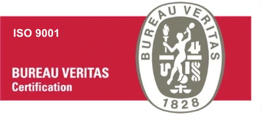Certificación ISO 9001 otorgada por Bureau Veritas Certification